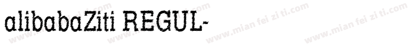 alibabaZiti REGUL字体转换